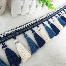 DIY 1M Tassel Fringe Trim Ribbon Curtain Cushion Edge Trimming Sewing Craft Deco