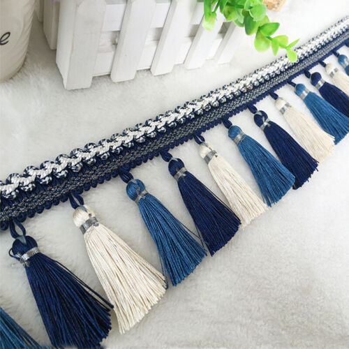1M Tassel Fringe Trim Ribbon Curtain Cushions Edge Trimming Sew Craft Home Decor - Picture 3 of 21