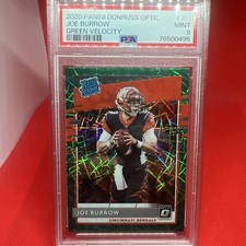 2020 Panini Donruss Optic Rated Rookies Green Velocity Prizm #151 Joe Burrow RC 