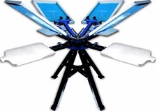 Brand NEW 4 Color 4 Station Screen Printing Machine Press Silk Screen Printer 