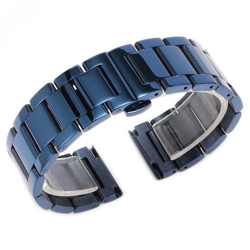 16 18 20 21 22 23 24 26mm Metal Bracelet Stainless Steel Watch Band Strap - Picture 11 of 17