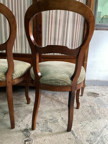 SEDIA COPPIA DI SEDIE LUIGI FILIPPO NOCE 1830/60 - Foto 9 di 20