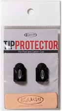 KAMUI Billiard Cue Tip Protector 2-Pack Leather Burnisher Black 