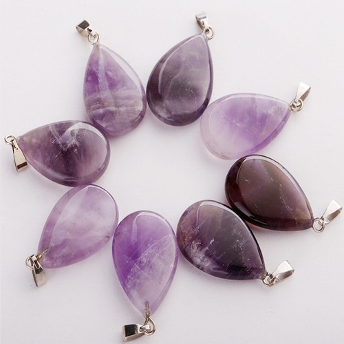 25pcs Charms water drop teardrop natural crystal stone pendant for jewelry makin - Picture 37 of 40