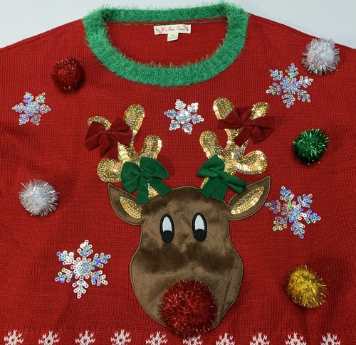 reindeer balls sweater