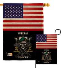 US Special Forces Burlap Garden Flag Army Armed Small Gift Yard House Banner