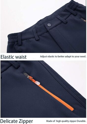 Men's Ski Snow Pants Waterproof Softshell Winter Insulated Cargo Work Trousers - Picture 23 of 75