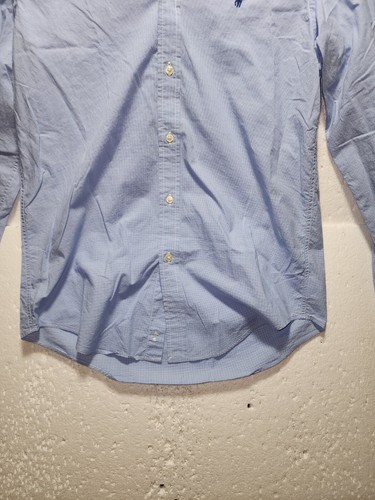 Camicia Ralph Lauren uomo taglia 20 blu vestibilità personalizzata casual abbottonata manica lunga - Foto 3 di 15