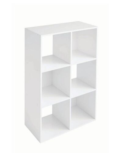 Mainstays 11" 6-Cube Storage Organizer, White - Picture 2 of 6