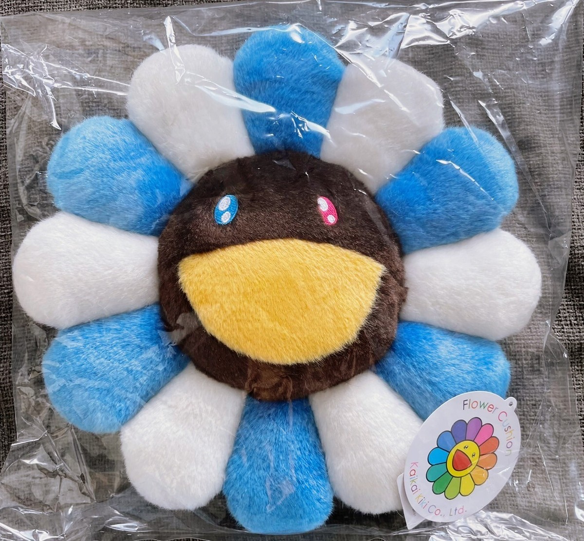 村上隆 30cm お花 blue brown Takashi Murakami Blue Brown Flower Cushion Pillow 30cm