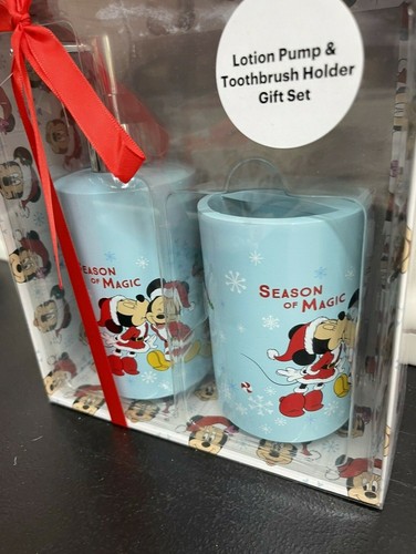 Set Disney Mickey Weihnachten Duschvorhang Zahnbürstenhalter & Seifenspender - Bild 3 von 8