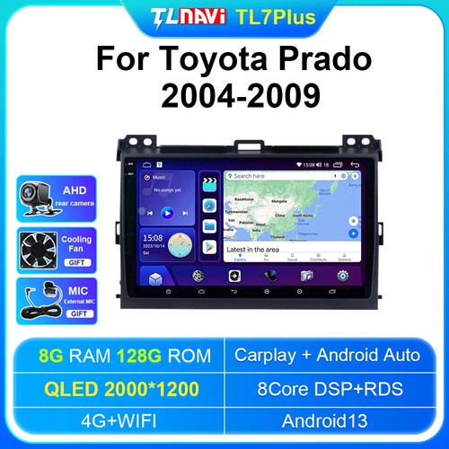 Carplay AndroidAuto Car For Toyota Land Cruiser Prado 120 2004-2009 Player GPS - Picture 40 of 48