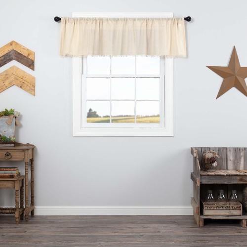Tobacco Cloth Natural VALANCE 16x72 Unlined Country Primitive Rustic Cabin - 第 1/7 張圖片