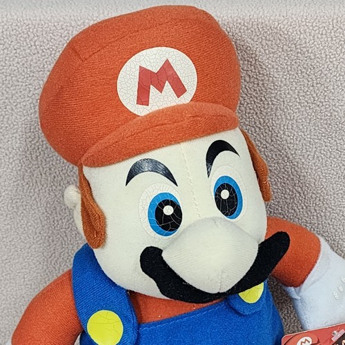 2004 Nintendo Super Mario Bros Mario Plush Kellytoy 12 Inch Blue Eyes Nice Cond - Picture 13 of 18