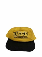 Vintage JEG’S High Performance Yellow & Black Snapback Trucker Hat & Rope