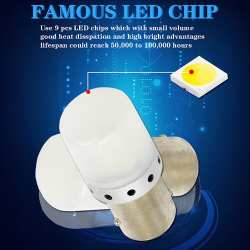 2x NEW 1157 7528 Backup Reverse Lights High Power Bright LED Bulb Super White - Picture 6 of 6