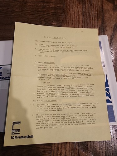 Vintage Apple Mac QuikPro+II Automatic Program Writers ICR Futuresoft 1981-1988 - Picture 5 of 6