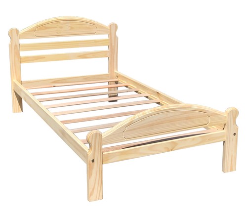 Wooden Twin Bed with Trundle Children Solid Pine Bed Unfinished Solid Pine Wood - Picture 7 of 9