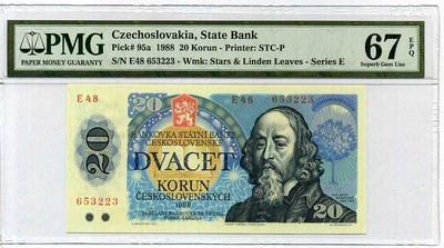 Czechoslovakia 20 Korun 1988 P-95 Banknotes UNC