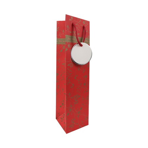 Wine Bottle Gift Bag- Floral Design -Paper wine Gift Bag - Picture 2 of 5