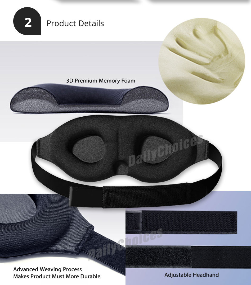 Travel Sleep Eye Mask soft 3D Memory Foam Padded Shade Cover Sleeping Blindfold eBay