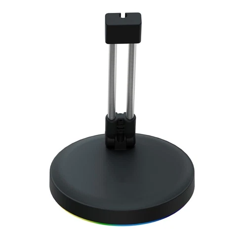 Mouse Cord Clip Gaming Mouse Cable Holder LED Effects Weighted Stability Base