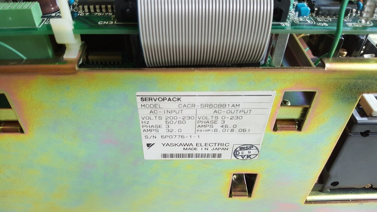 YASKAWA SERVO PACK CACR-SR60BB1AM ( FOR REPAIR EVALUATION YASKAWA SERVO PACK CACR-SR60BB1AM ( FOR REPAIR EVALUATION
