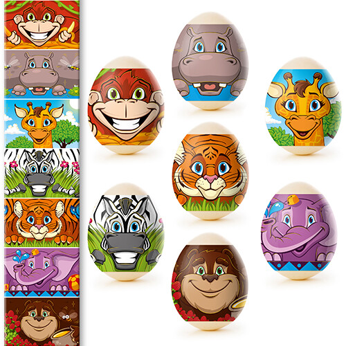 Easter Egg Wraps for 7 Hen Eggs Heat Shrink Sleeve Decoration Sticker Pysanka - Picture 34 of 41