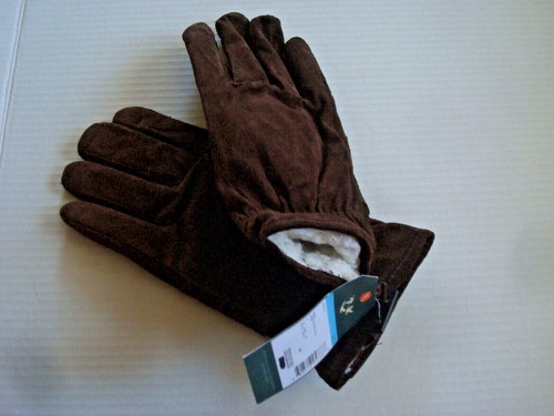 Guantes forrados de gamuza sherpa para hombre talla mediana/grande marrón vida al aire libre nuevos con etiquetas - Imagen 4 de 4