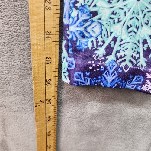 No Boundaries Leggings Womans MEDIUM 7/9 Snowflake Holiday Christmas Ankle Blue - Picture 7 of 8