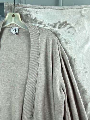 Worthington offene Long Tunika Strickjacke Pullover Stretch Langarm braun Large - Bild 5 von 9