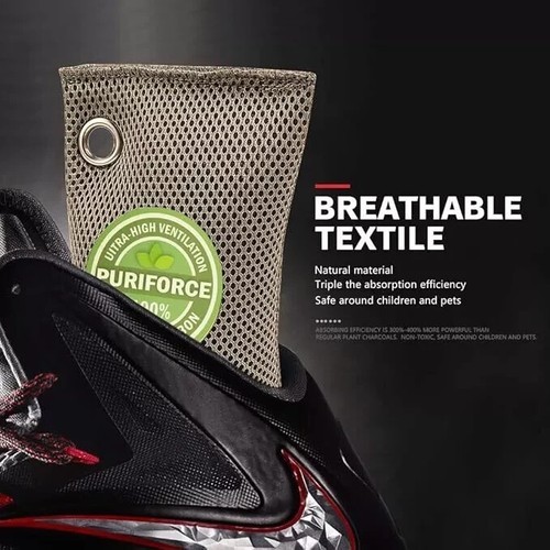 Air Purifying Bag Activated Bamboo Charcoal Room & Car Air Freshener 200g 4-Pack - Bild 8 von 8