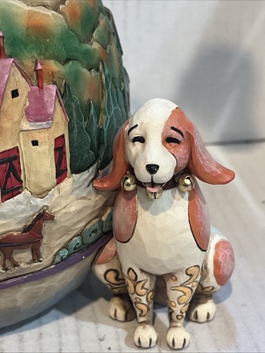 Jim Shore 2007 Snowman’s Best Friend Snowman with Dog Figurine 4008111 - Picture 3 of 11