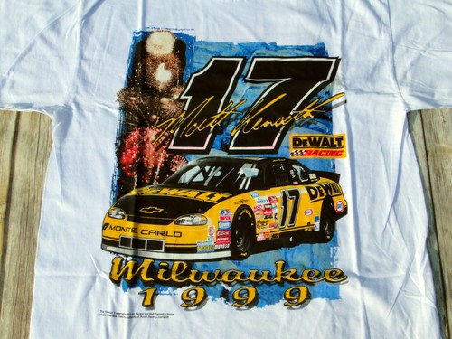 Vintage 1999 Matt Kenseth 17 DeWALT Racing Chevy Milwaukee NASCAR T Shirt NOS! - Picture 2 of 5