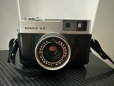 Vintage Konica Auto S 261 Camera Hexanon 1:2.8 f 42mm Leather Case Untested