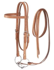 Tough 1 Bridle Complete Draft Western Snaffle Bit Leather 42-9745