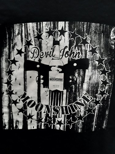 Devil John Moonshine Black T Shirt Medium - Picture 4 of 4
