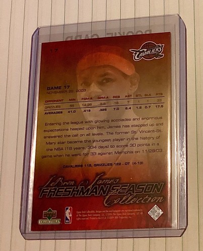 Lebron James Rookie 2003 Upper Deck Basketball #17 Freshman Gold Collection LA 1 - Picture 4 of 4