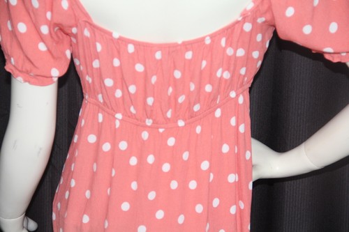 Tokito Dress Size 12 Petite Peach White Polka (RRP $109.95!!) Worn Once As New - Picture 5 of 7