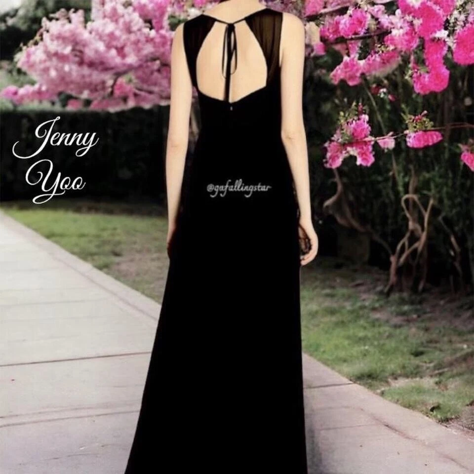 BHLDN Jenny Yoo Open Back Chiffon Bridesmaid Gown Size 10 - Image 4 of 4