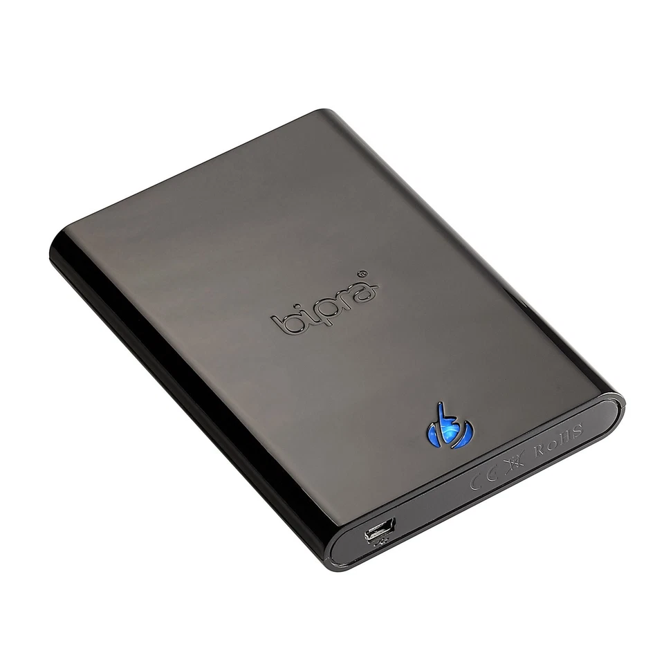 Bipra 1TB 2.5 inch USB 2.0 FAT32 Portable Slim External Hard Drive - Black - Image 2 of 4