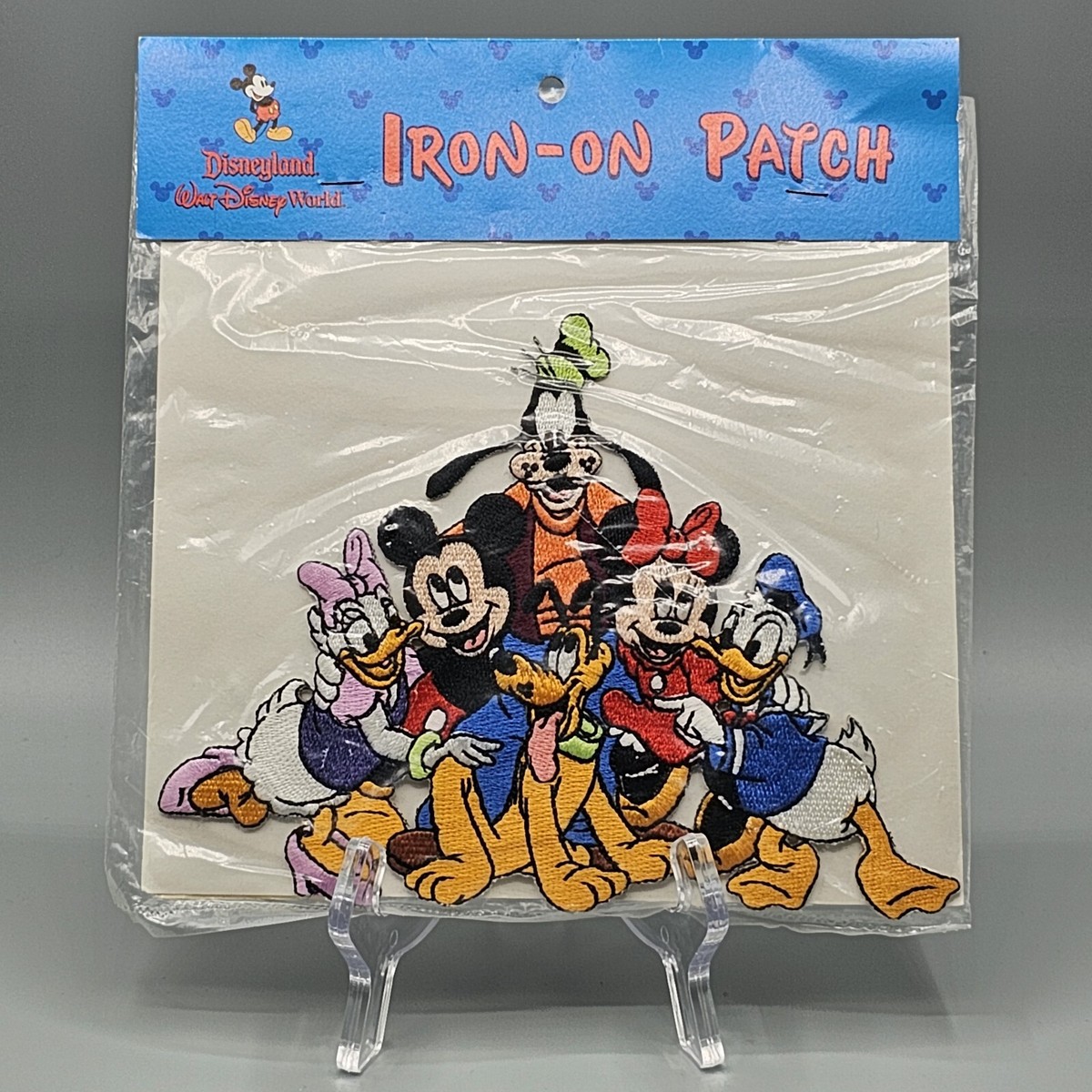 Disneyland Walt Disney World Mickey and Gang Fab 6 Iron On Patch Large