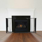 Metal Fireplace Screen Metal Frame 71Cm Double Locking Extra Wide Panel DarkGrey