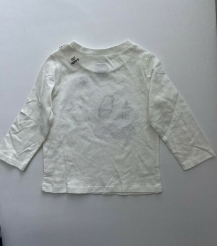 First Impressions Baby Boy Long Sleeve T-Shirt Size 18m -Angel White- - Picture 2 of 3