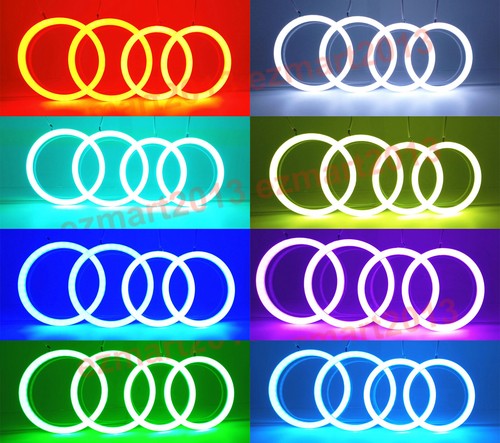 RGB LED halo ring for car motorbike Headlight fog light angel eye Demon lamp DRL - Picture 99 of 255