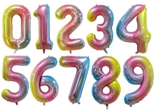 Helium Giant Number Balloons Foil Large Helium Air 32" 40" Birthday Age Party - Picture 28 of 41