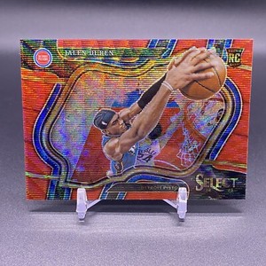 Red Wave! 🚨2022-23 Panini Select Courtside Jalen Duren RC Pistons Rookie #286