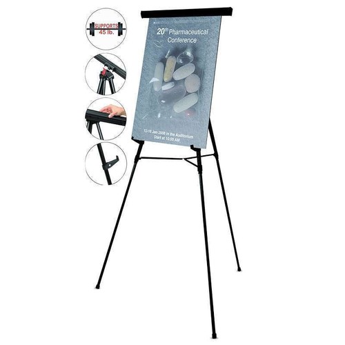 Caballete de pantalla de trípode telescópico MasterVision, ajusta 35" a 64 560375099158