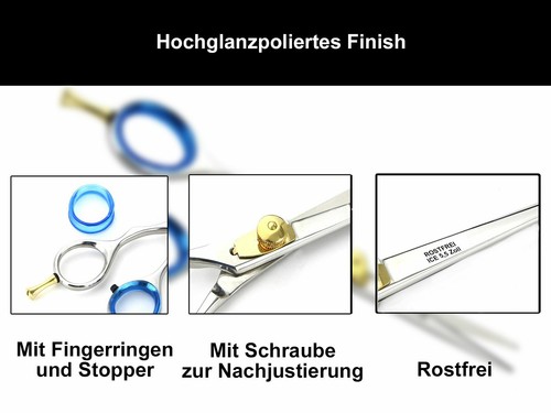 Profi Linkshänder Haarschere Friseurschere Linkshänder-Schere Extra Scharf - Bild 3 von 5