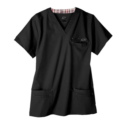 Iguana Med Mens 7400 Icon Scrub Top Eclipse Black - Large